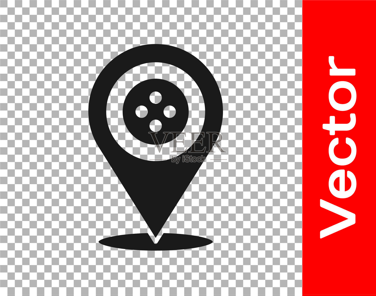 黑色位置裁缝店图标孤立上插画图片素材