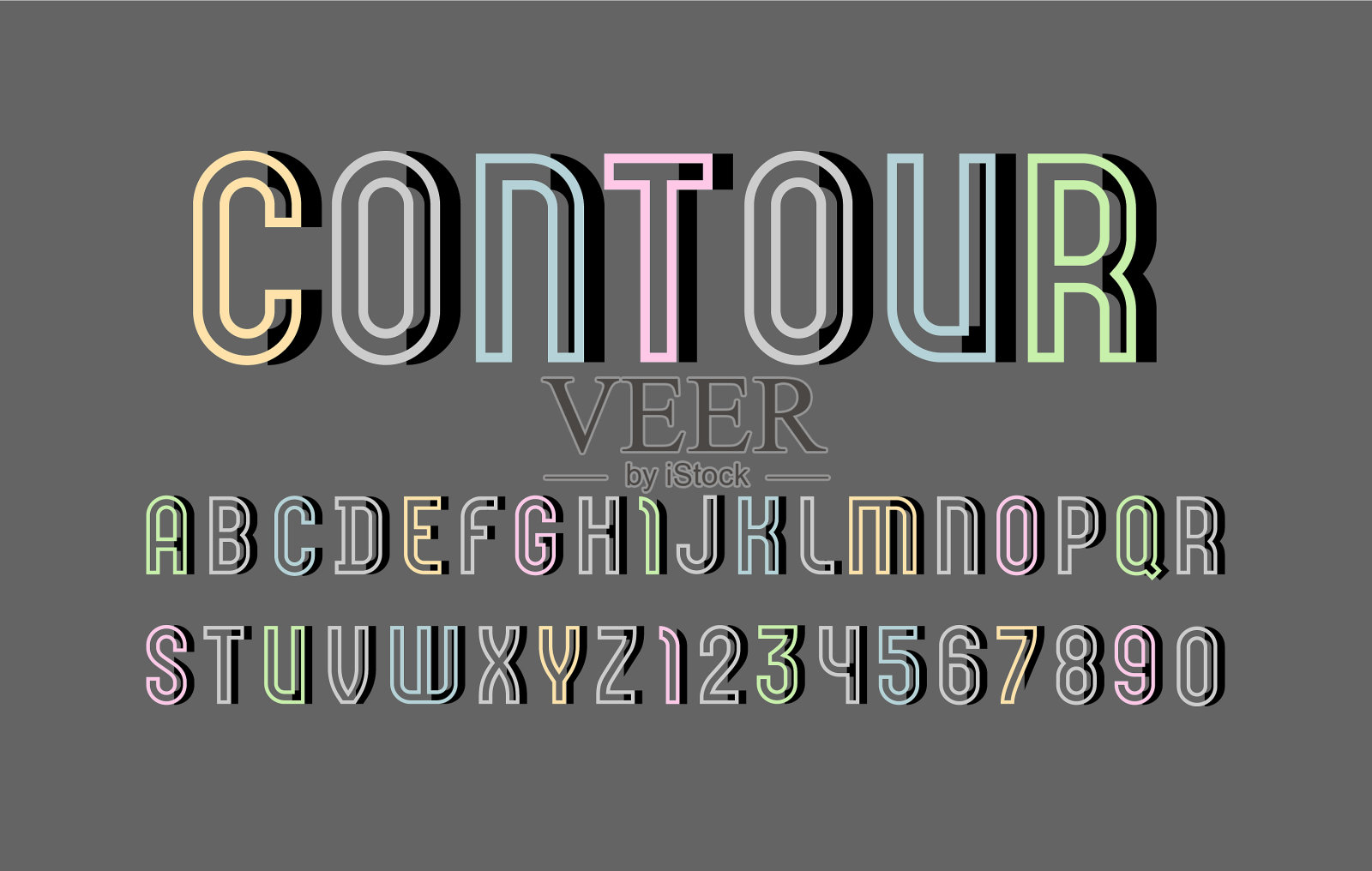 现代字体现代时尚的字母风格插画图片素材