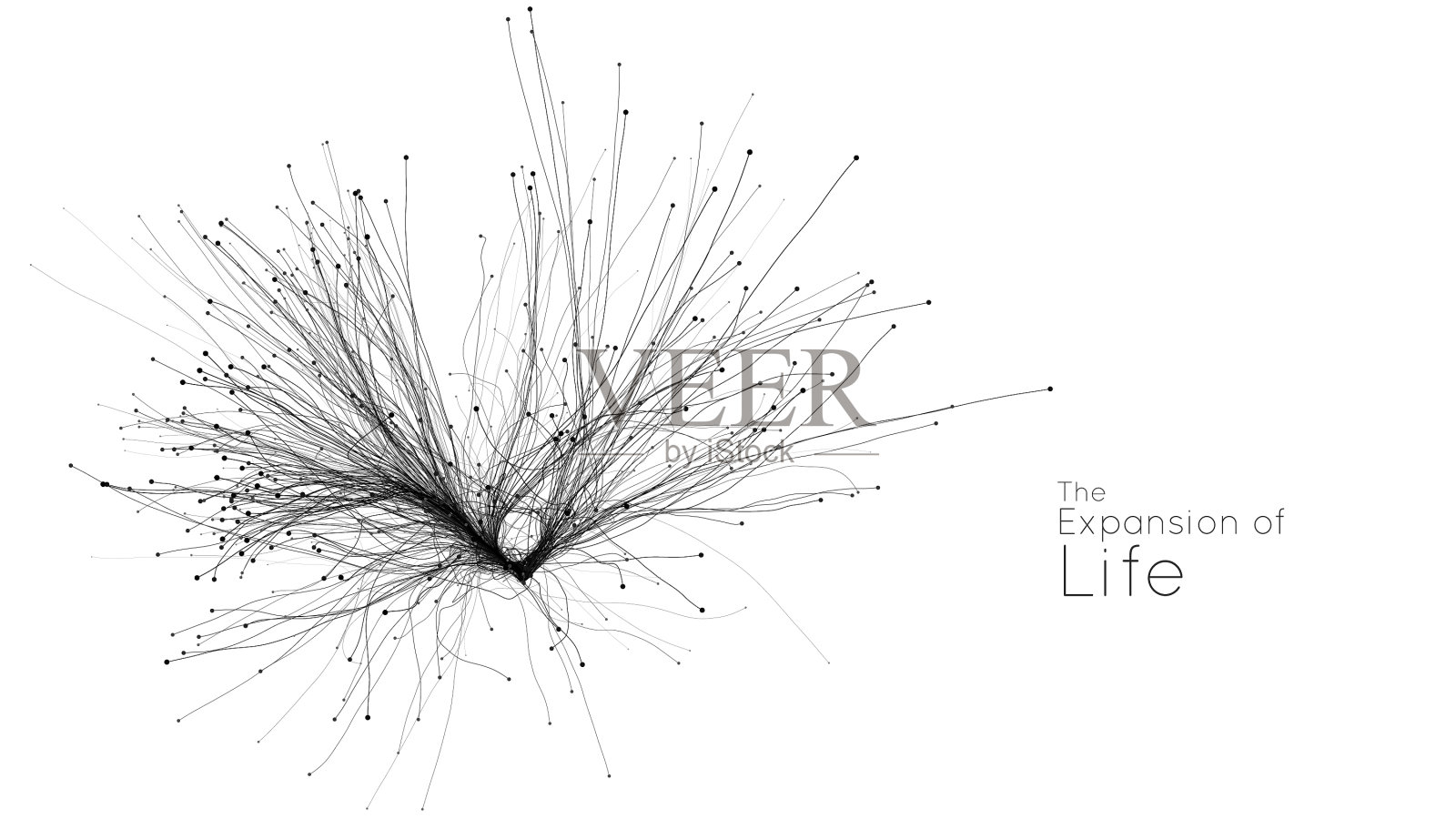 扩张生命神经元生长小插画图片素材