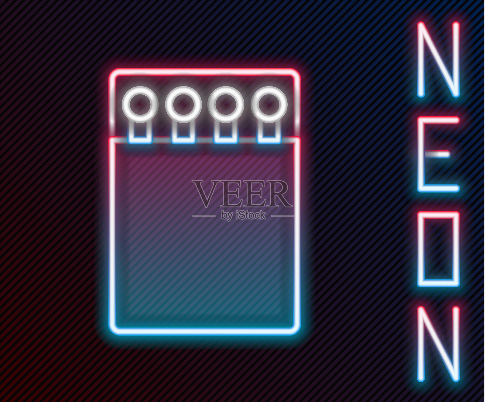 发光的霓虹灯线打开火柴盒和火柴图标插画图片素材