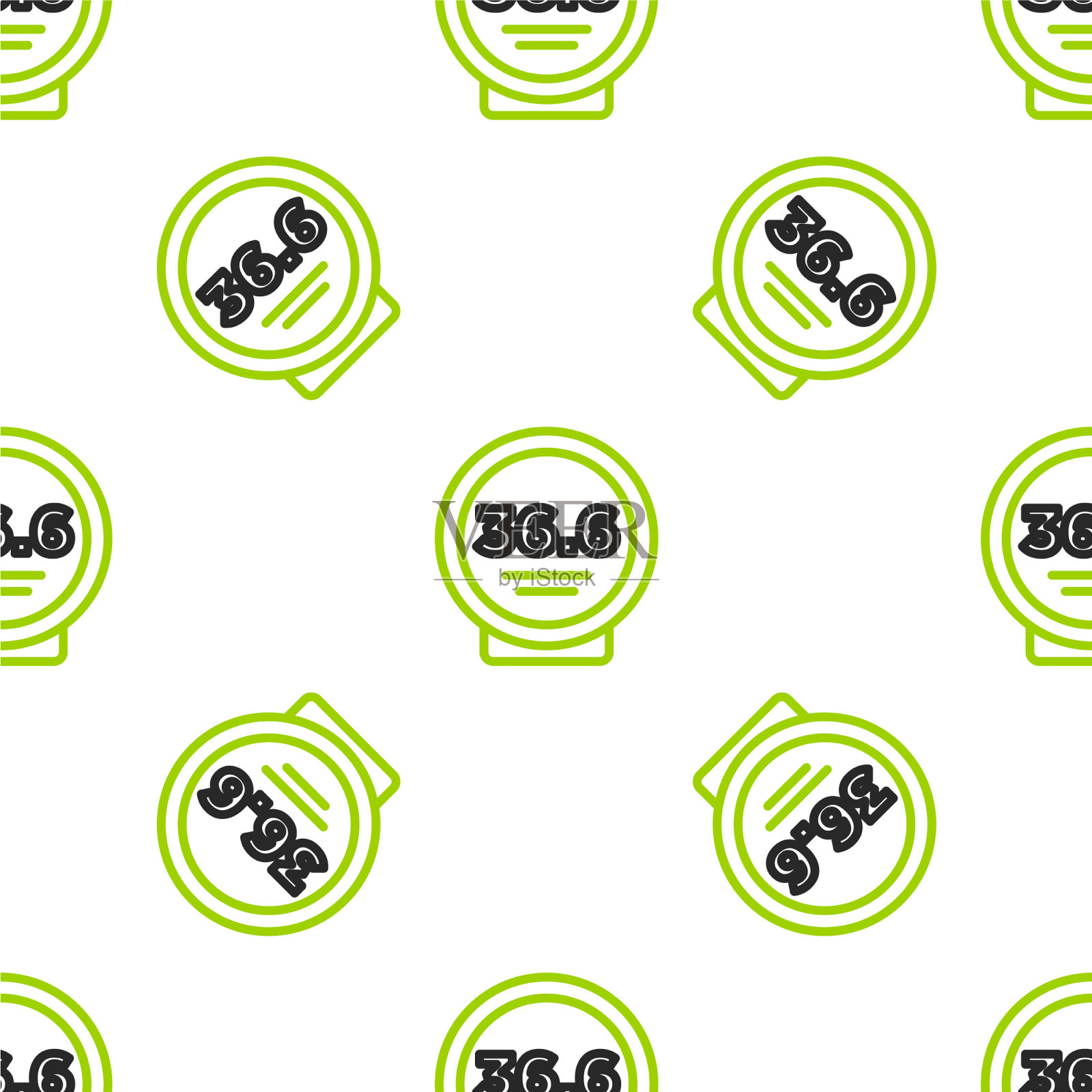 医用温度计显示正常插画图片素材