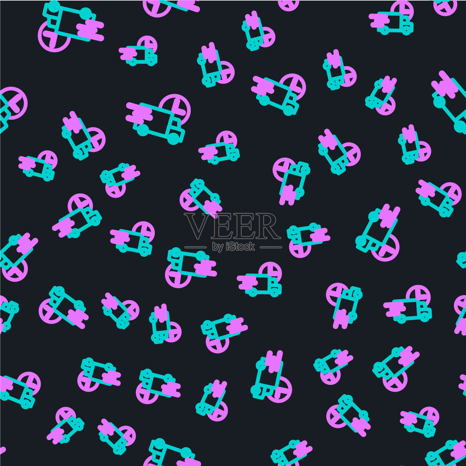 线路快速24小时送车图标插画图片素材