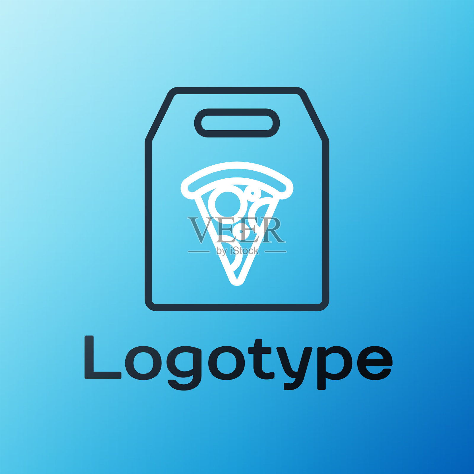 在线订购和快速披萨外卖图标插画图片素材