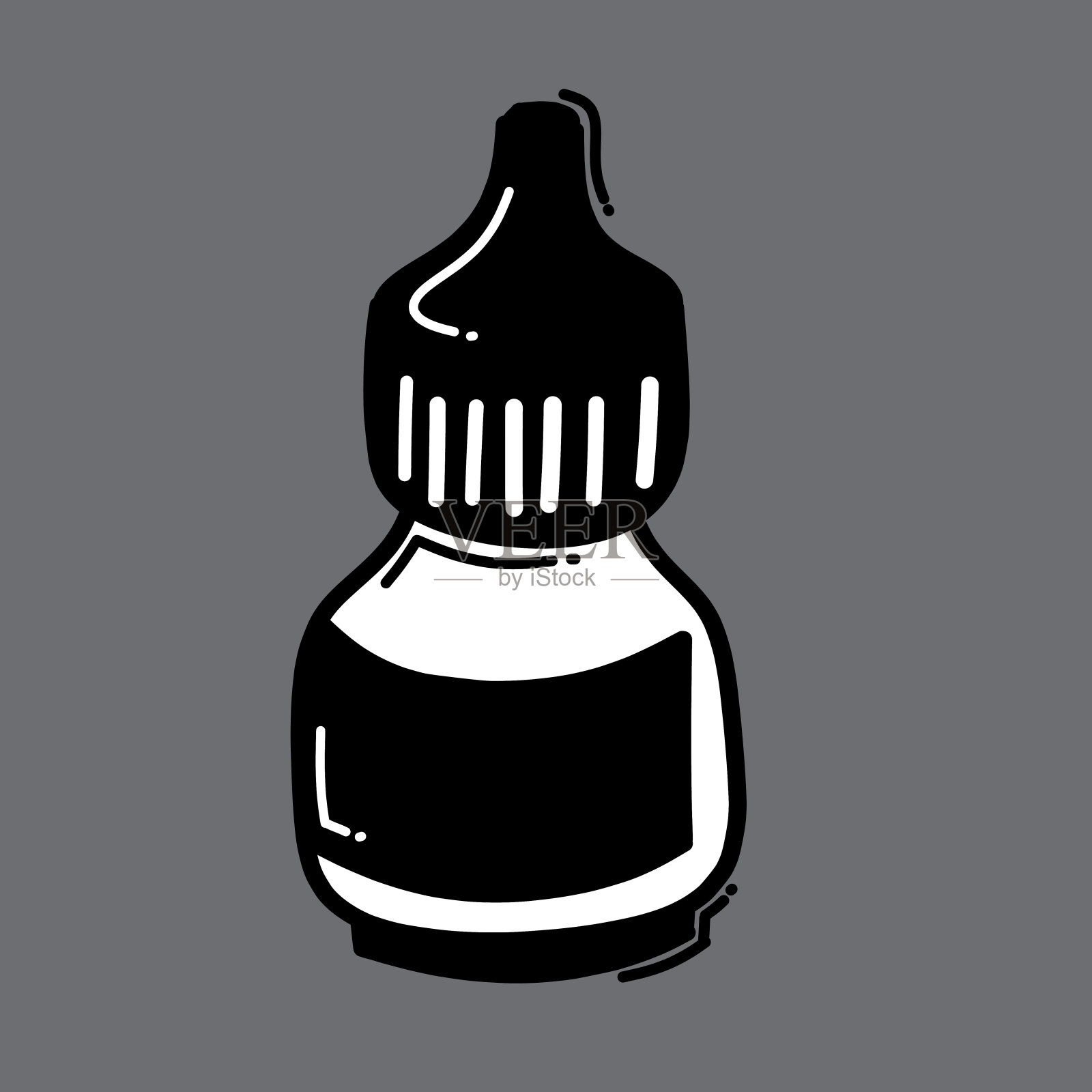 药滴涂鸦矢量图标。手绘素描插图eps10插画图片素材