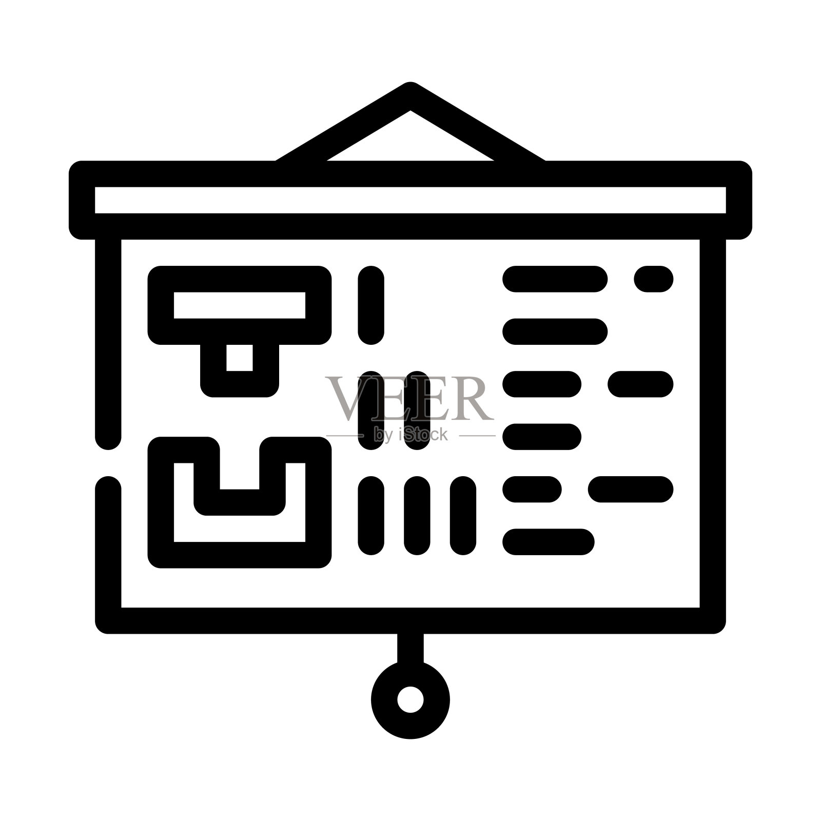 课程介绍，线，图标，矢量插图图标素材