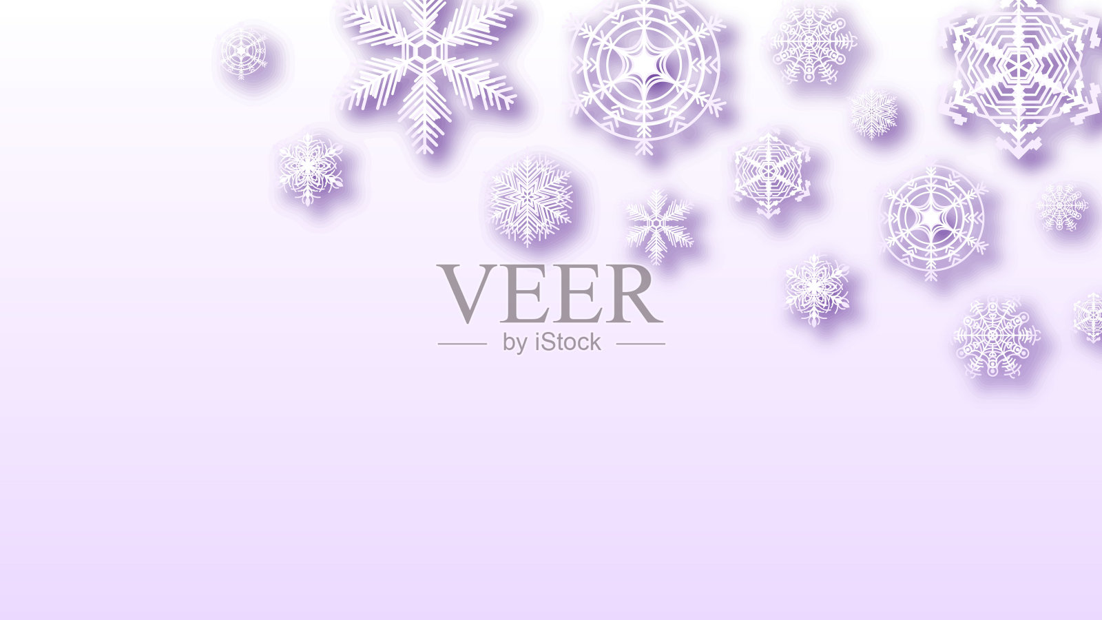 抽象背景冬天与雪花阴影矢量设计风格模板插画图片素材