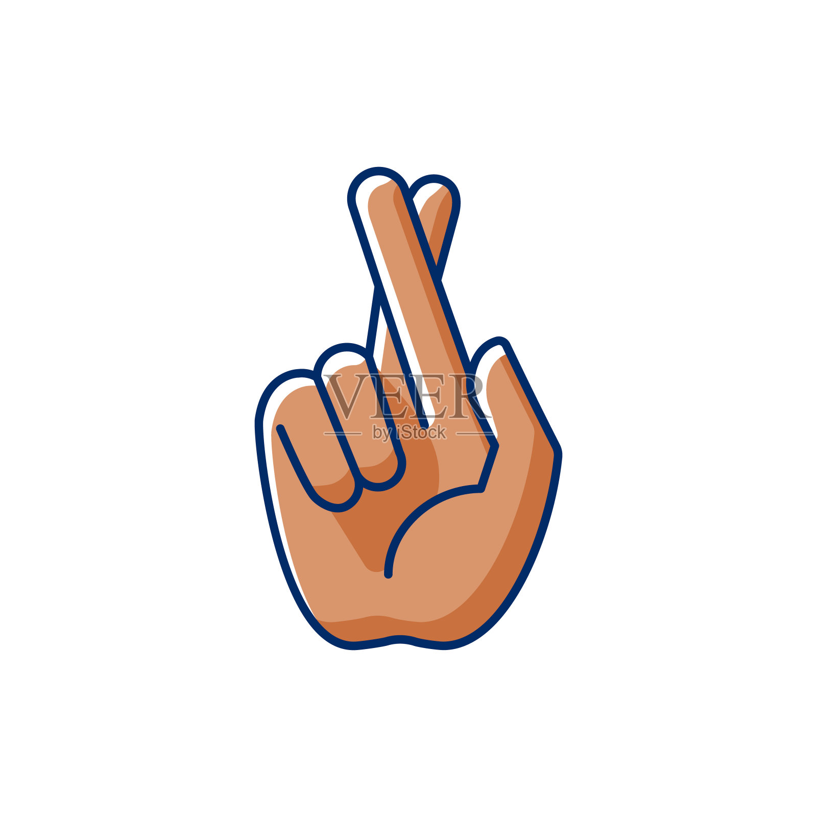 交叉手指RGB颜色图标插画图片素材