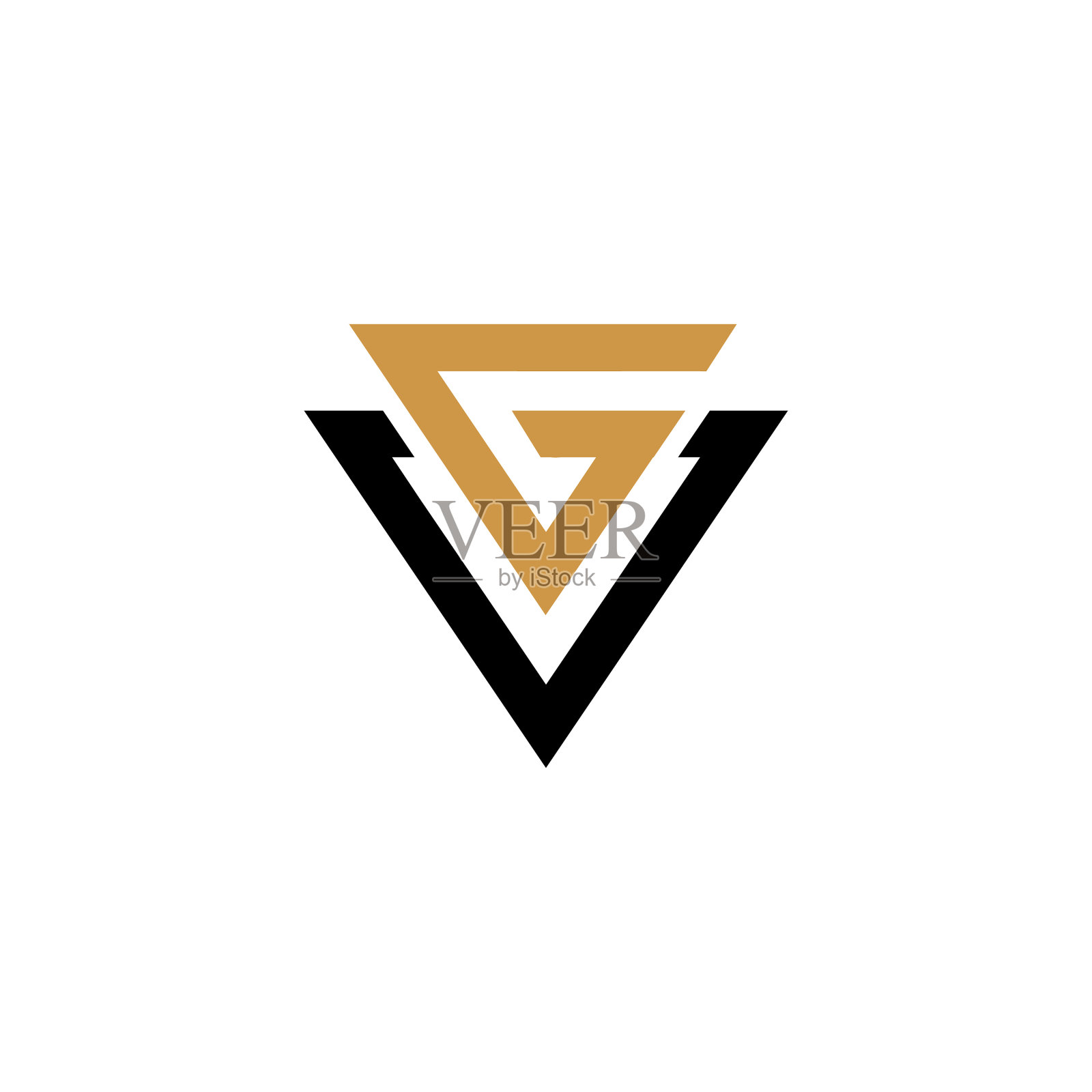 首字母vg或gv标志设计模板设计元素图片