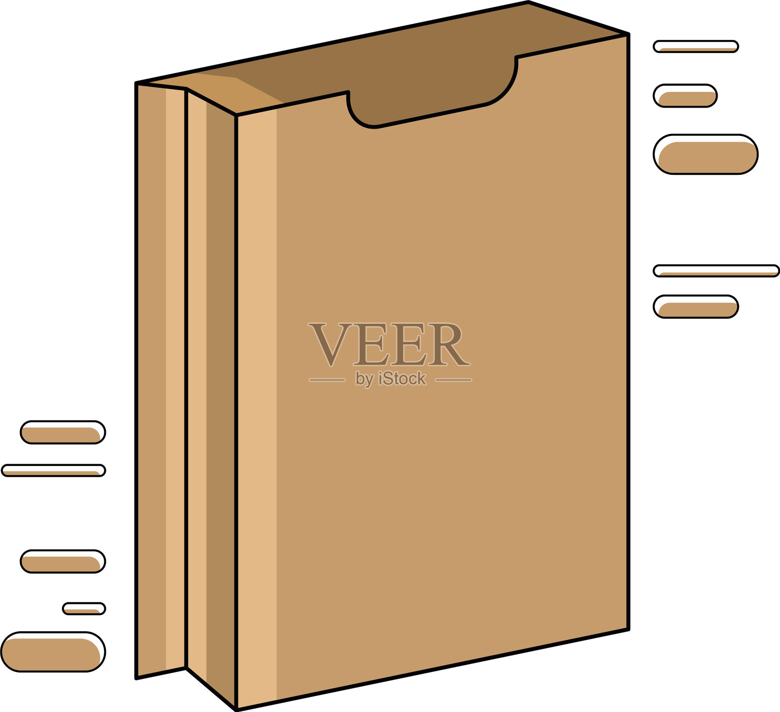 空购物袋图标插画图片素材