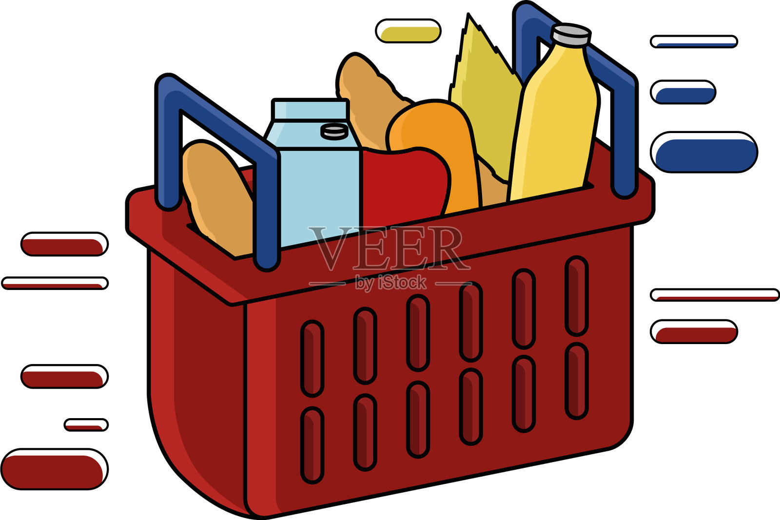 购物篮图标插画图片素材