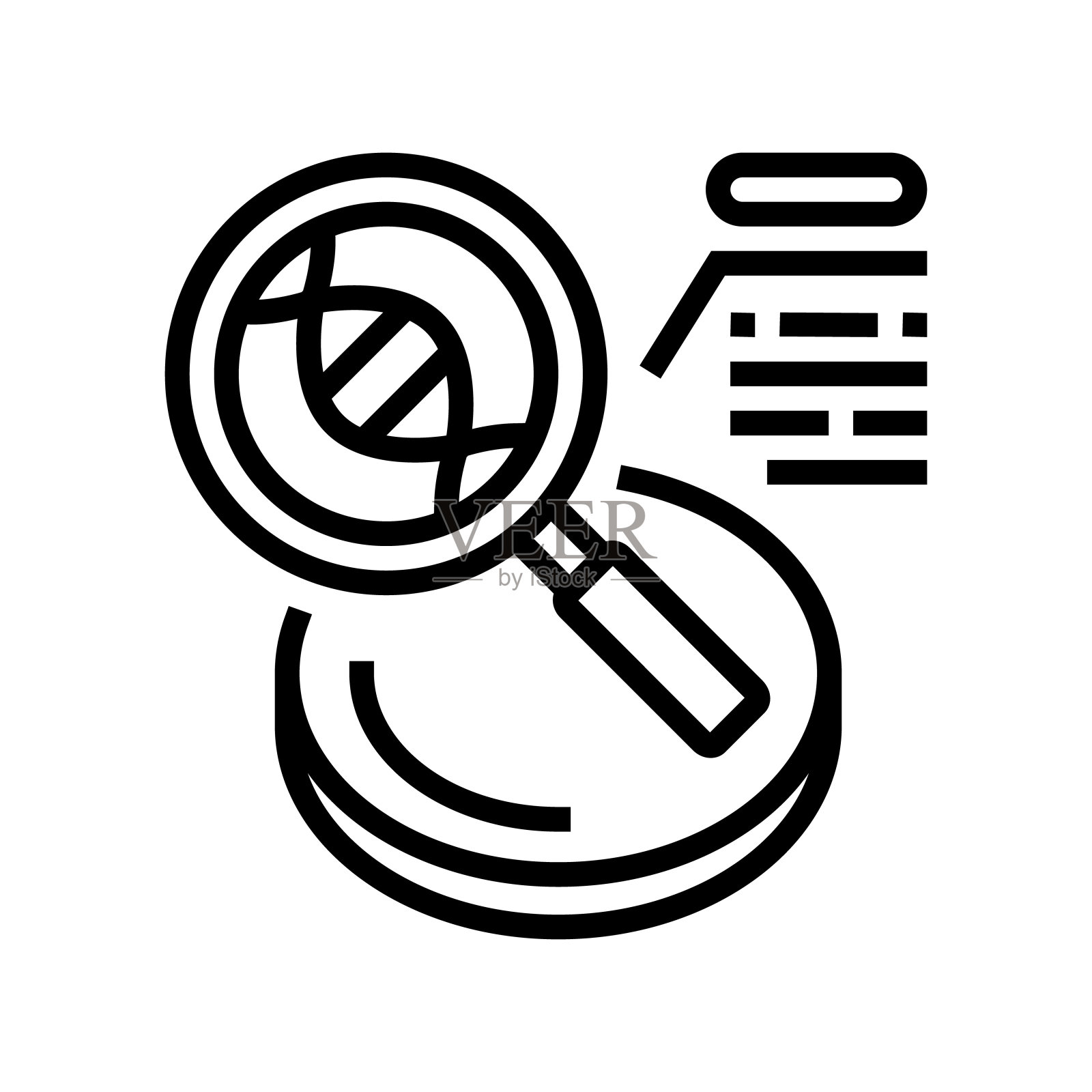 研究遗传分子线、图标、矢量图插画图片素材