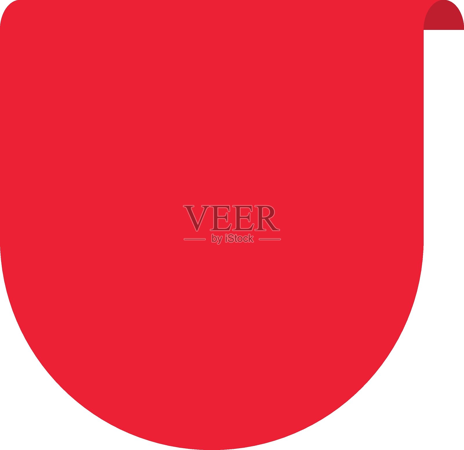 红色徽章、标签或贴纸。插画图片素材