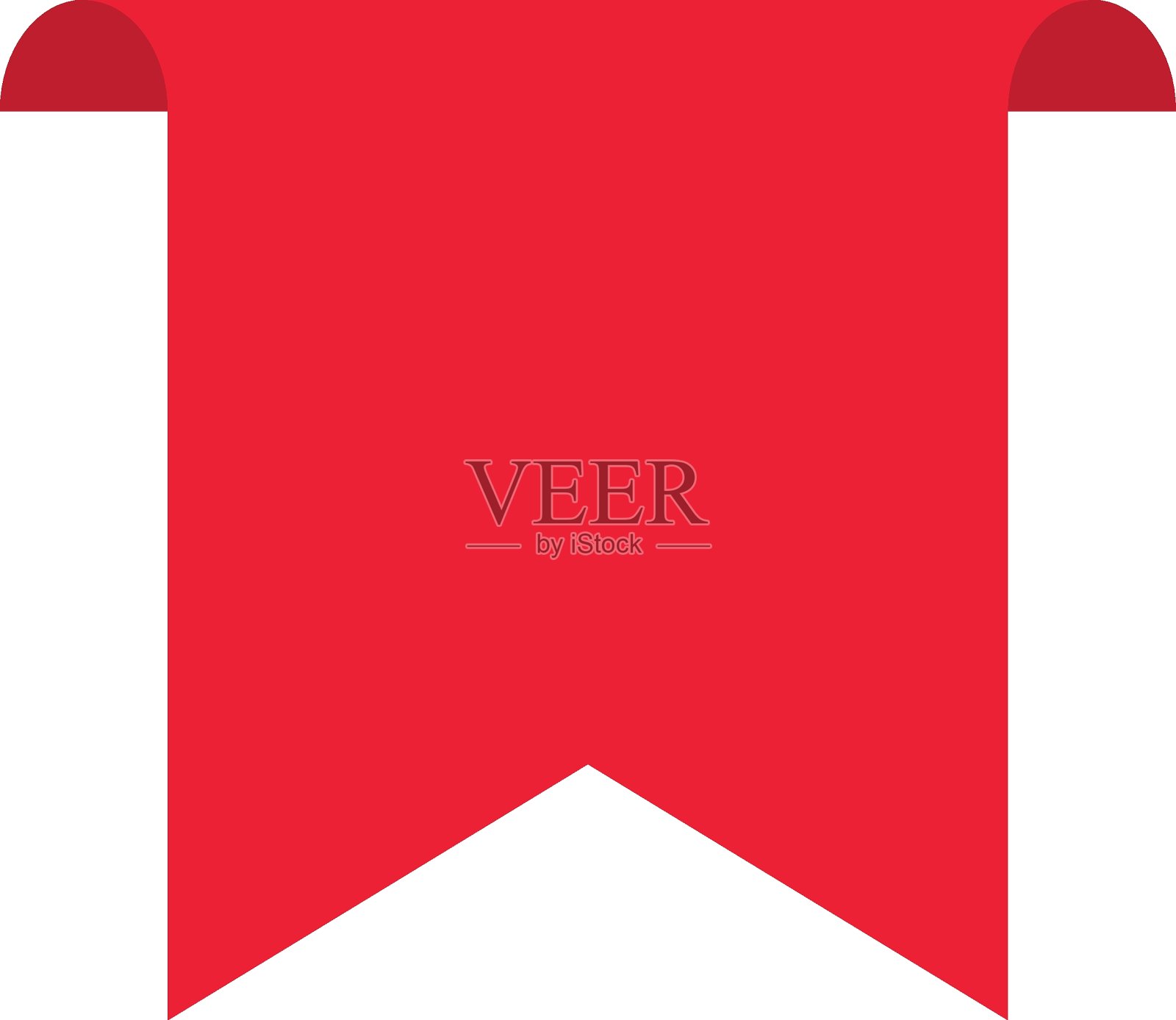 红色徽章、标签或贴纸。插画图片素材