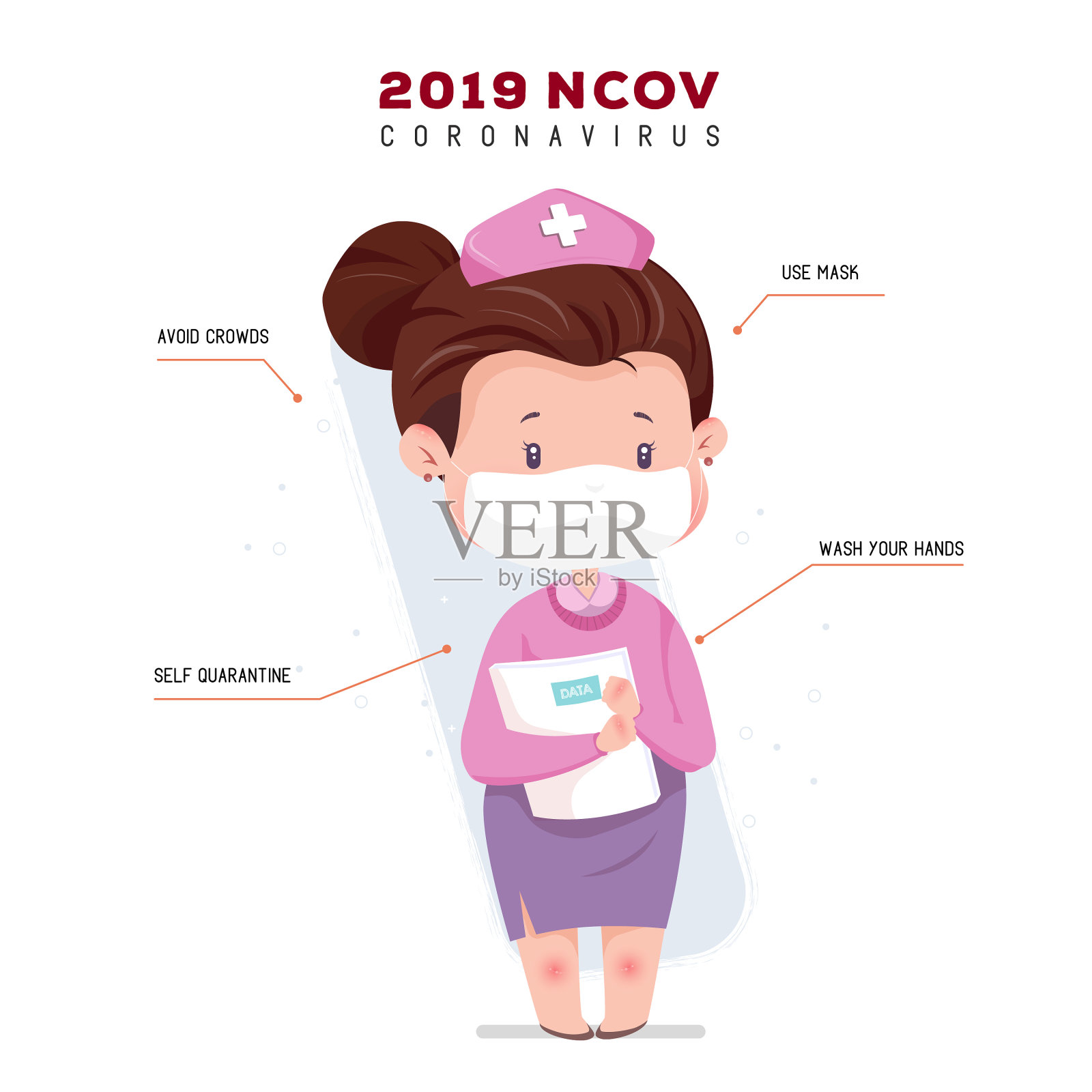 护士性格信息图表概念插画图片素材