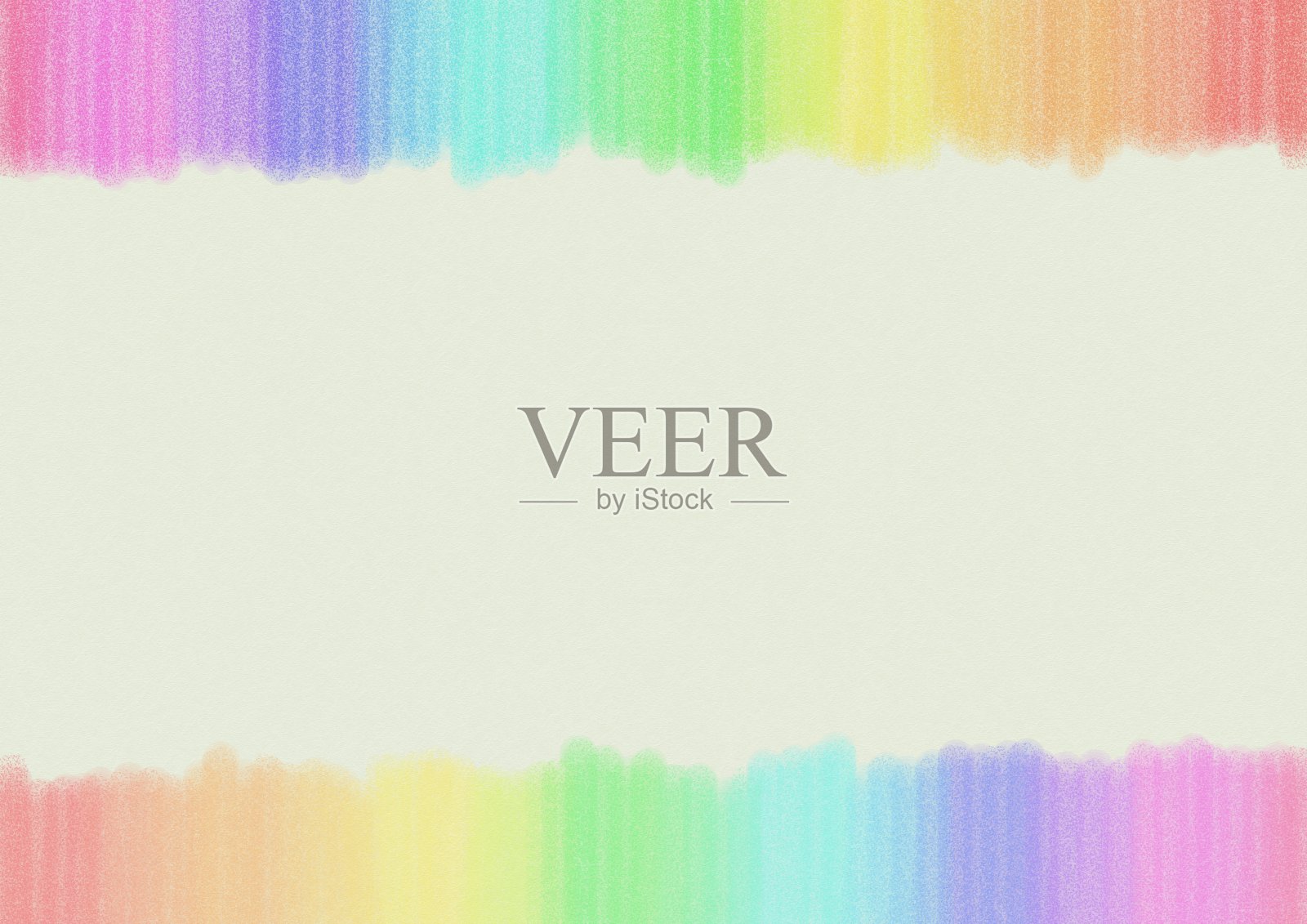 带彩虹色框架的白纸插画图片素材