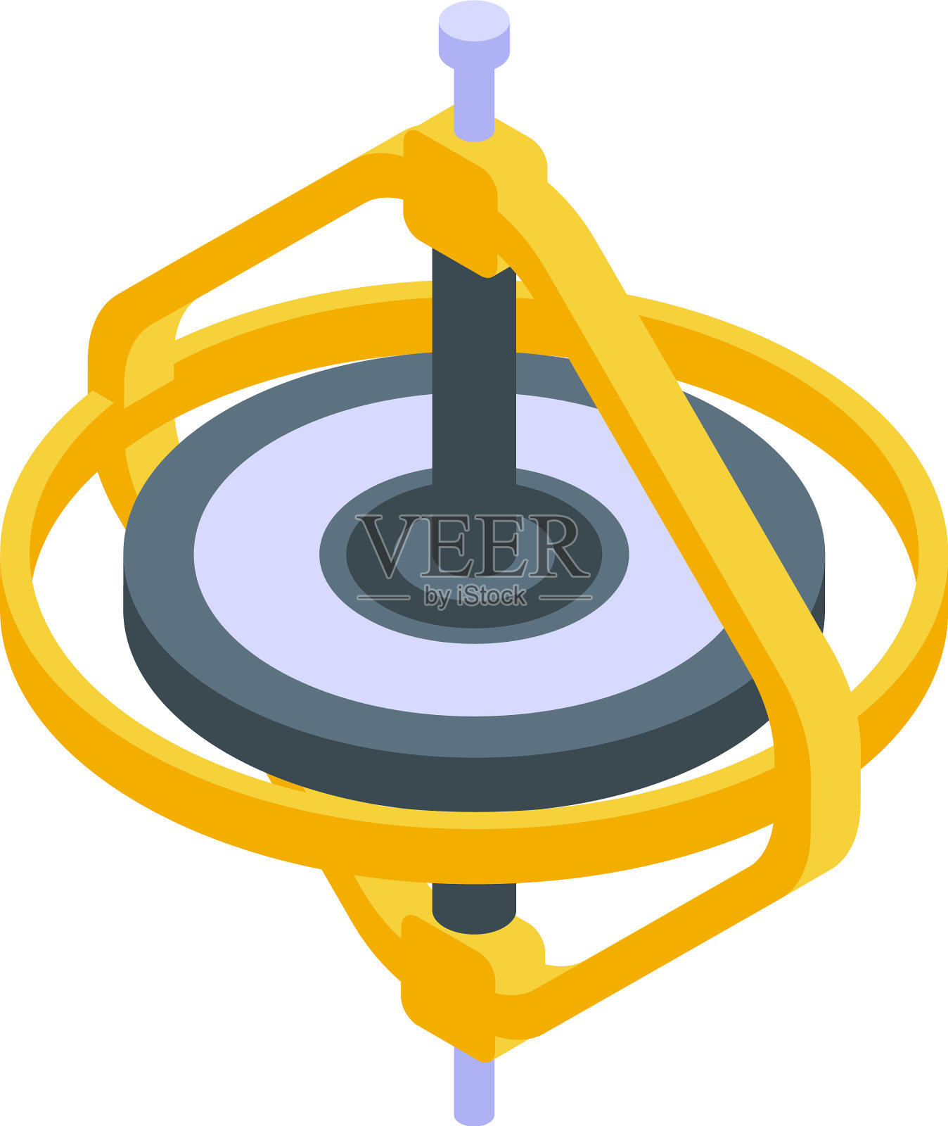 仪器陀螺仪图标等距式插画图片素材