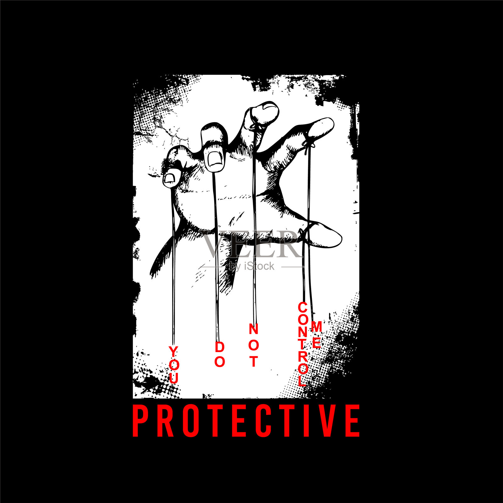 保护性的抽象复古时尚插画图片素材