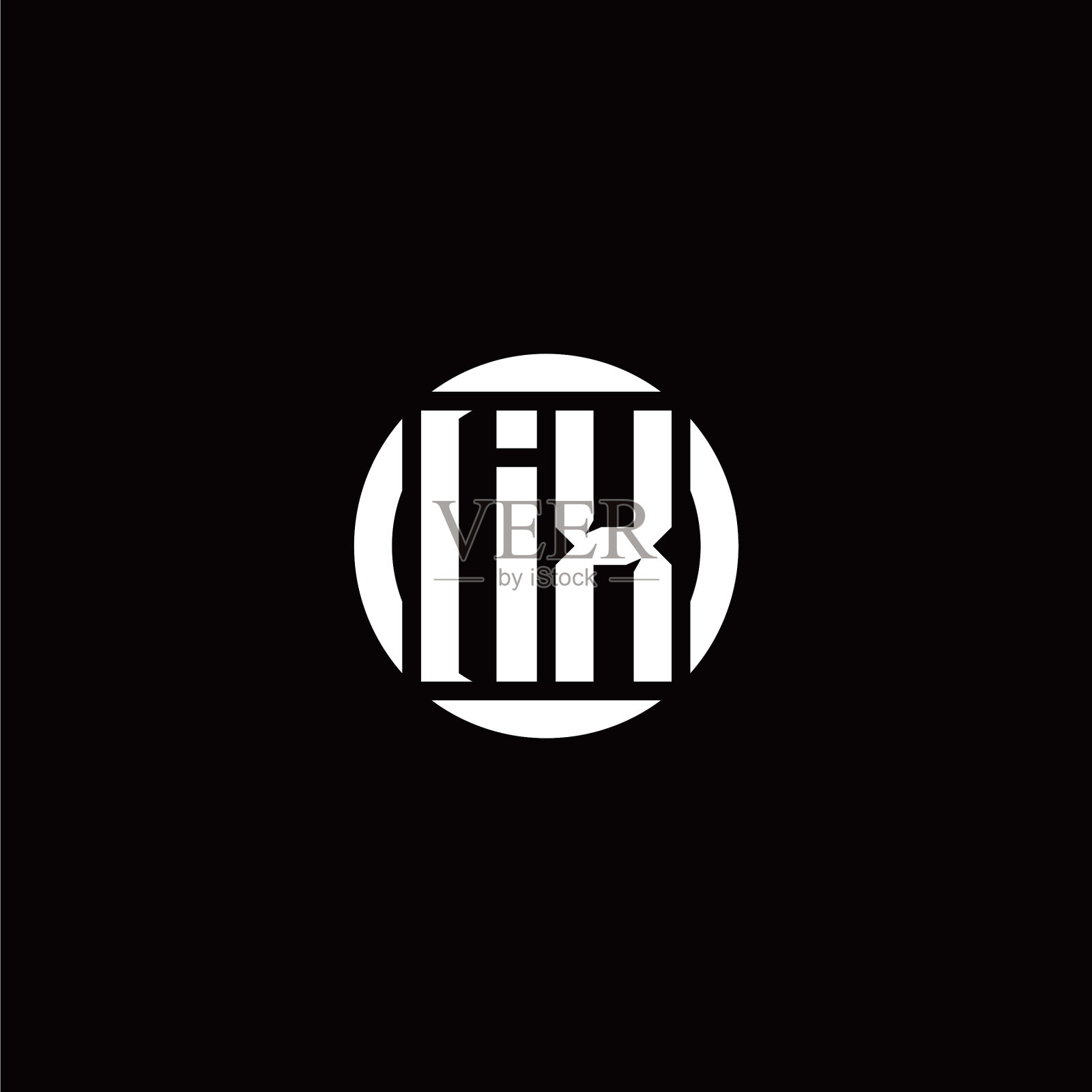 我x最初的标志现代孤立与圆插画图片素材