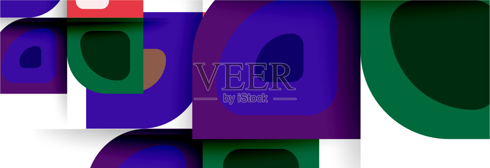 集现代几何抽象插画图片素材