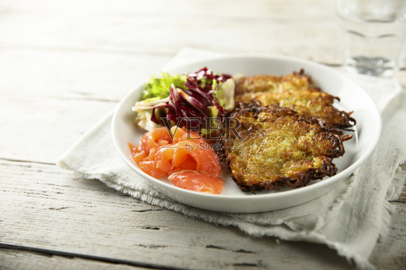 土豆煎饼或马铃薯饼照片摄影图片