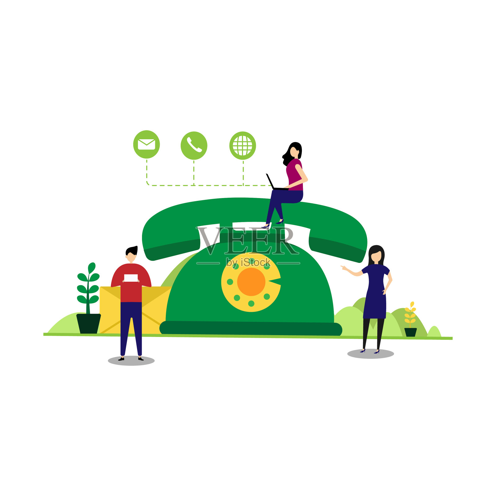 联系我们网页模板图形设计元素图片