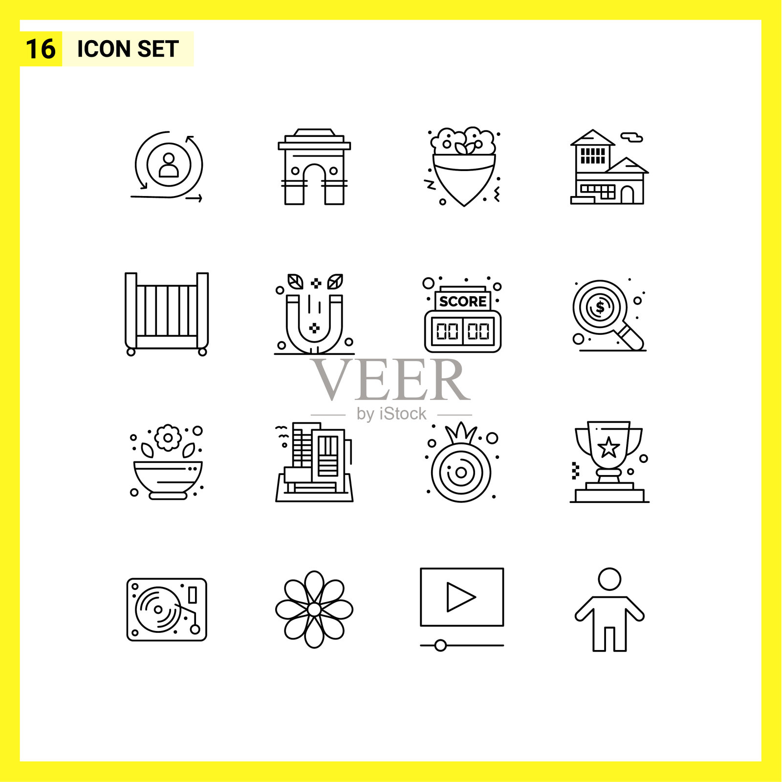 16适用于网络和移动的通用大纲插画图片素材