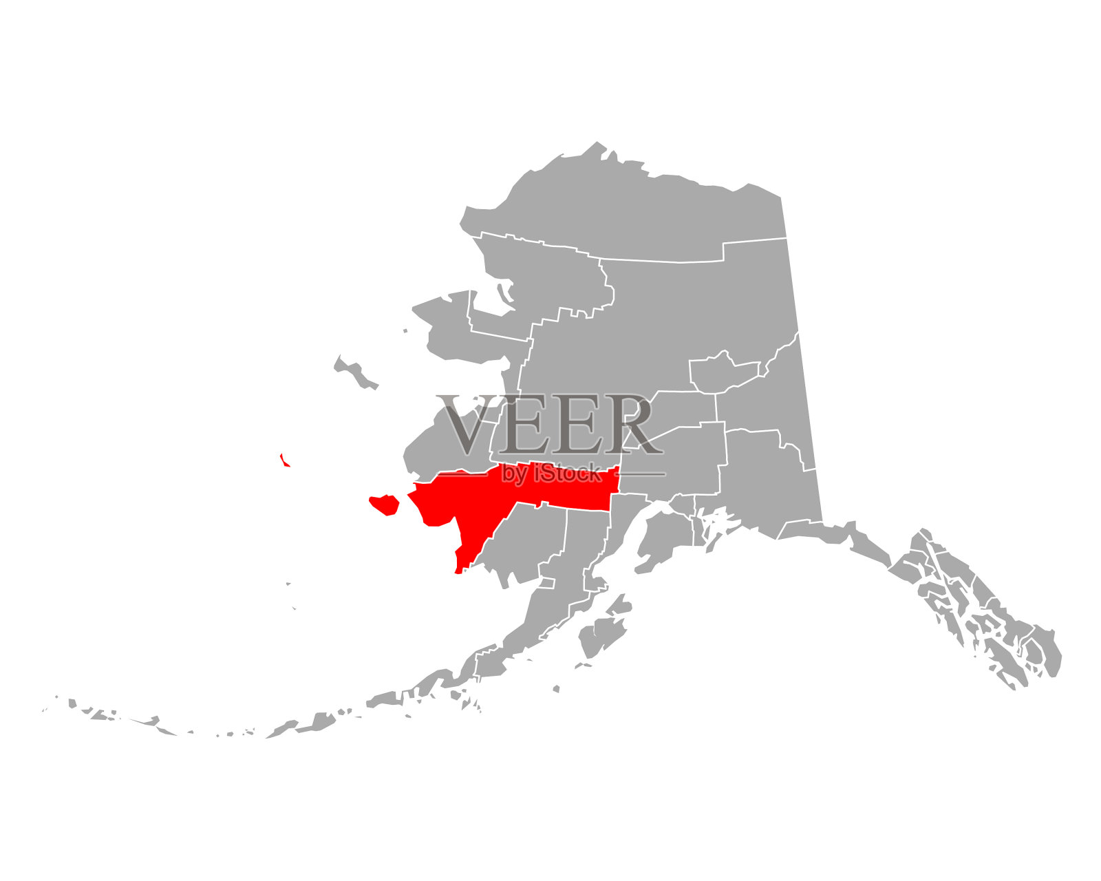 阿拉斯加的伯特利地图插画图片素材