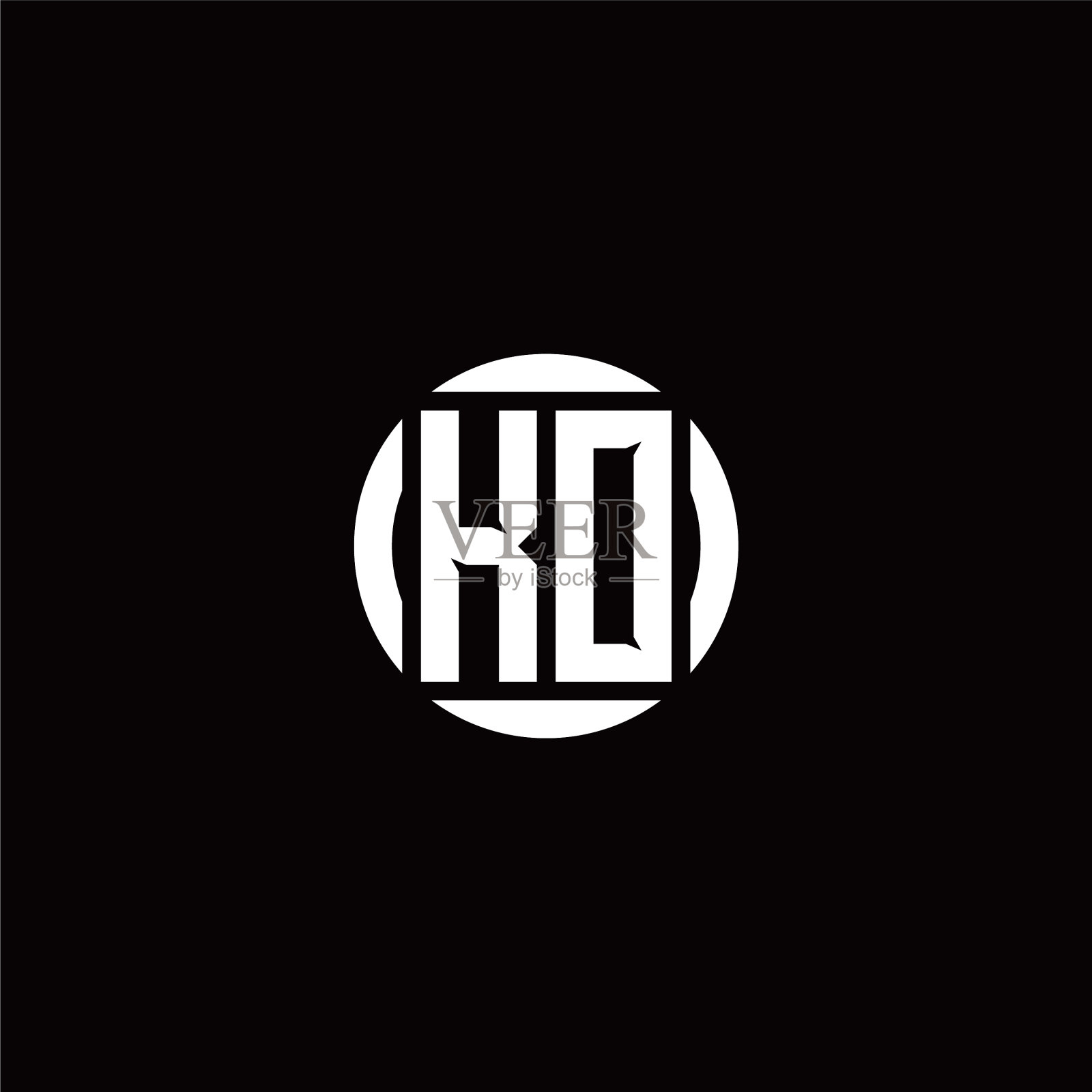 K最初的标志现代孤立与圆插画图片素材