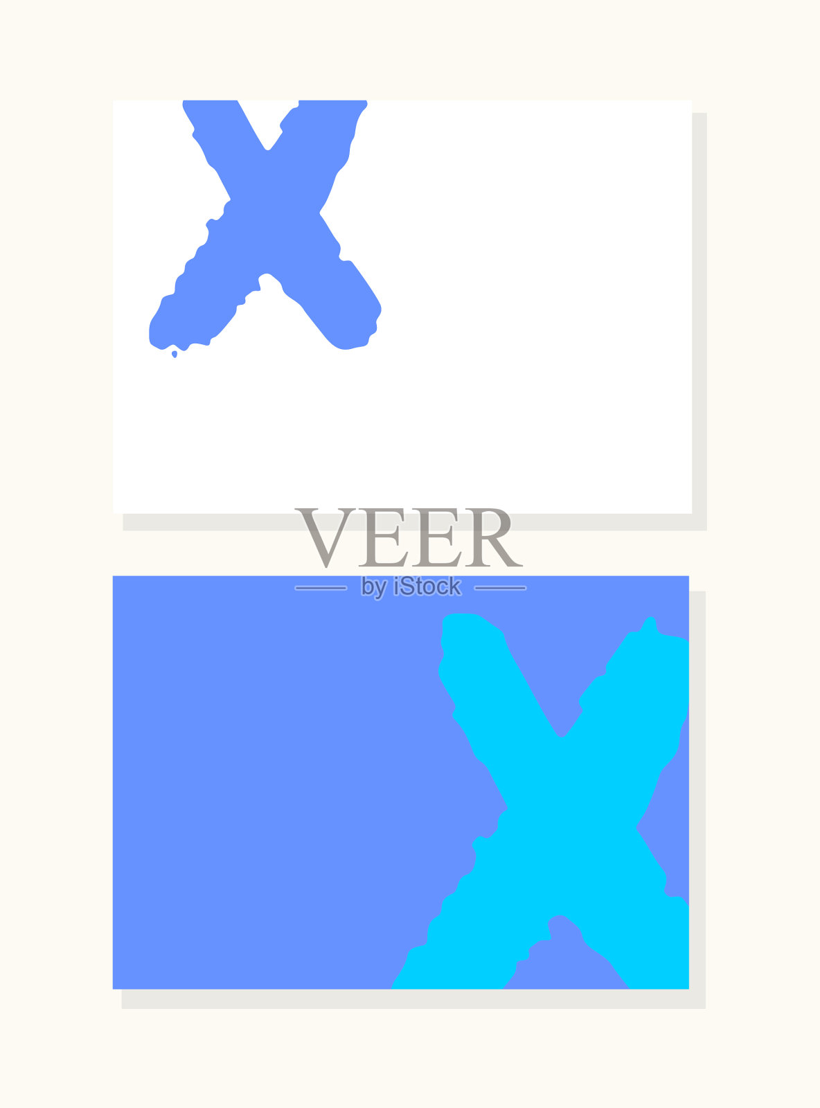 用光滑的丙烯酸刷子手绘字母x插画图片素材