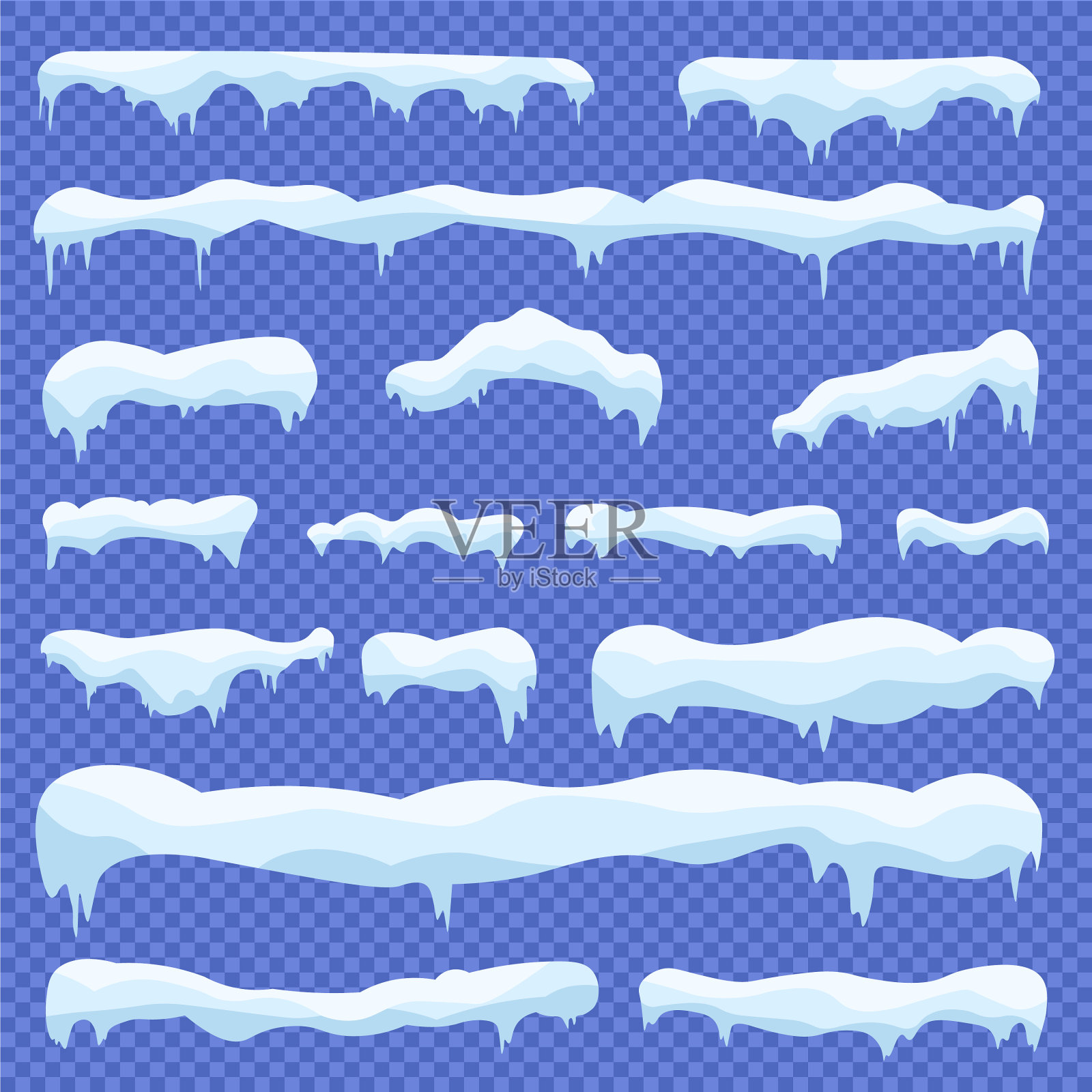 雪球和雪插画图片素材