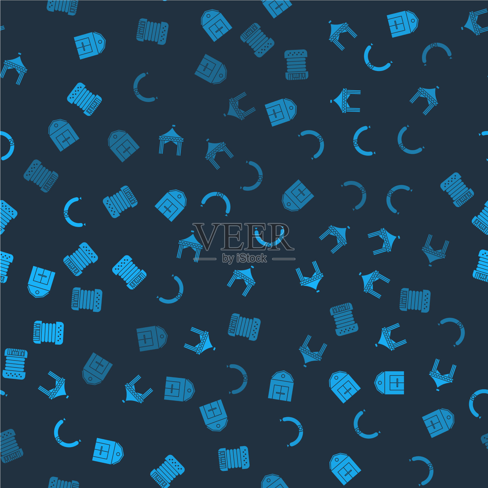 设农家露营帐篷香肠和图标素材