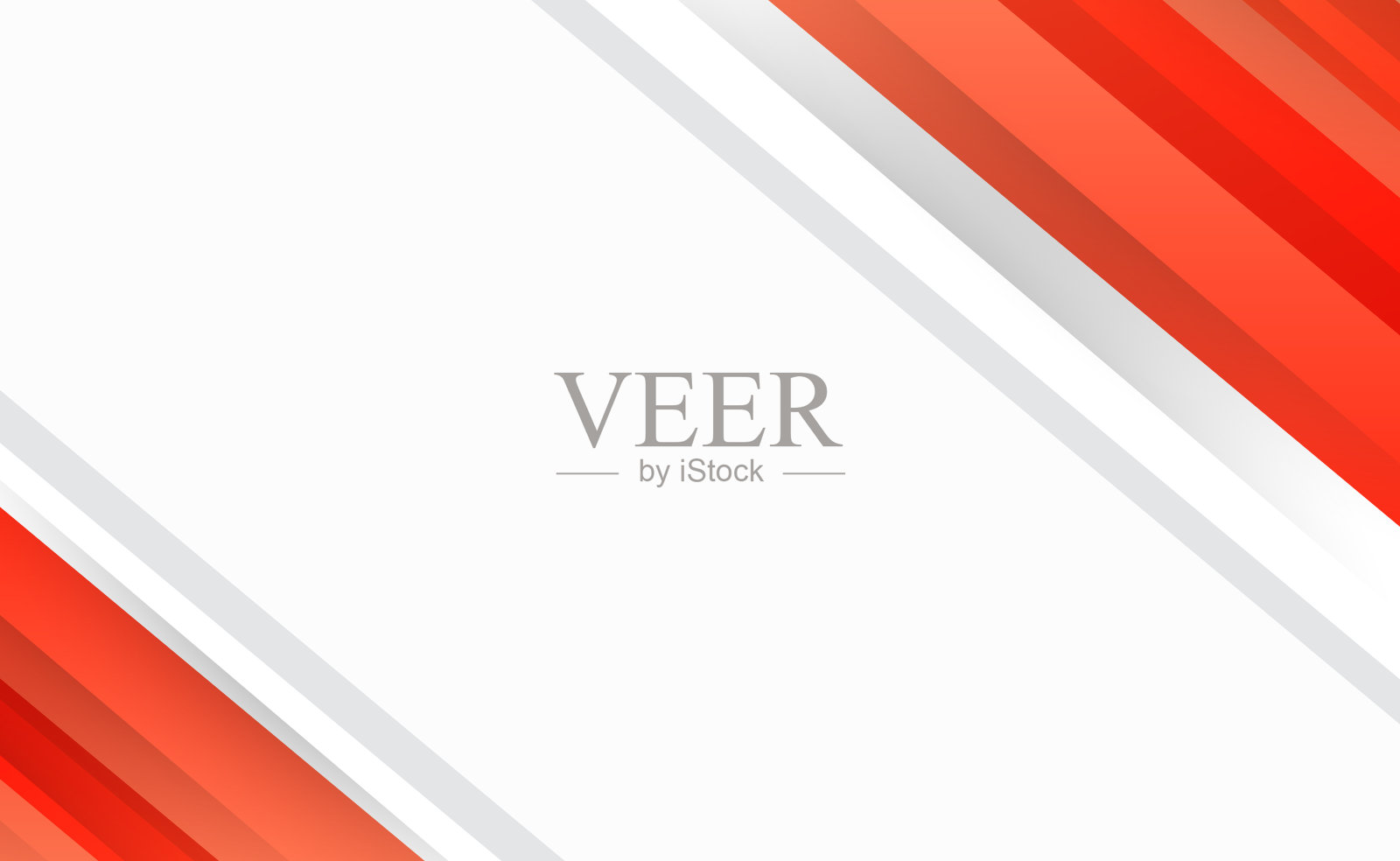 抽象的红橙色线在白色的背景-向量插画图片素材