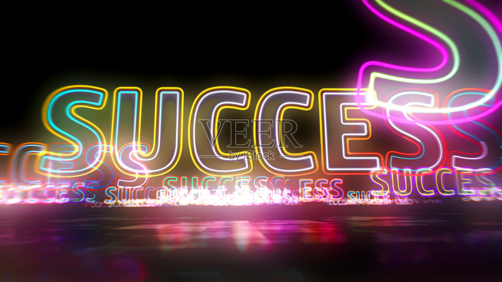 成功抽象概念3d插画插画图片素材