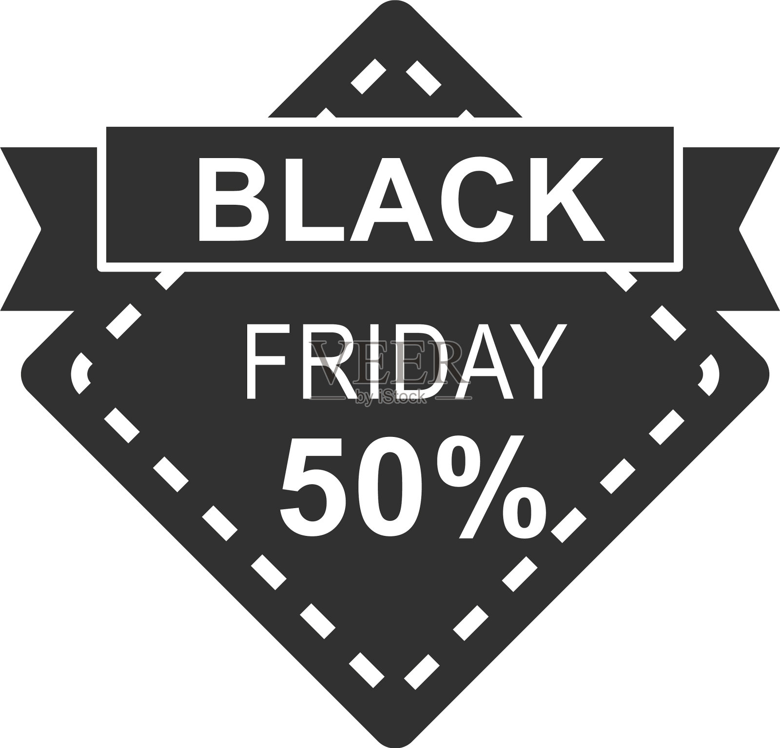 黑色星期五的促销横幅，折扣优惠缎带设计元素图片