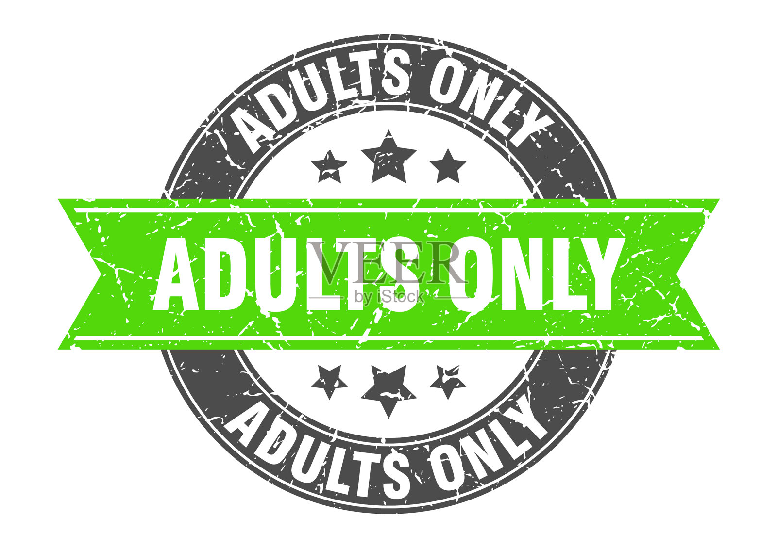 成人只贴圆形印花带标签标志插画图片素材