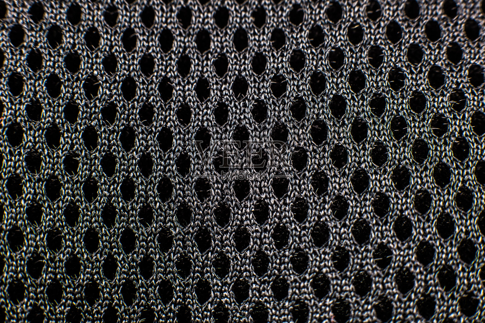 黑色编织棉网纹理背景。关闭了。照片摄影图片