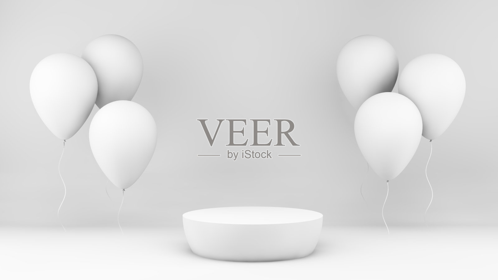 最小的平台和气球场景照片摄影图片