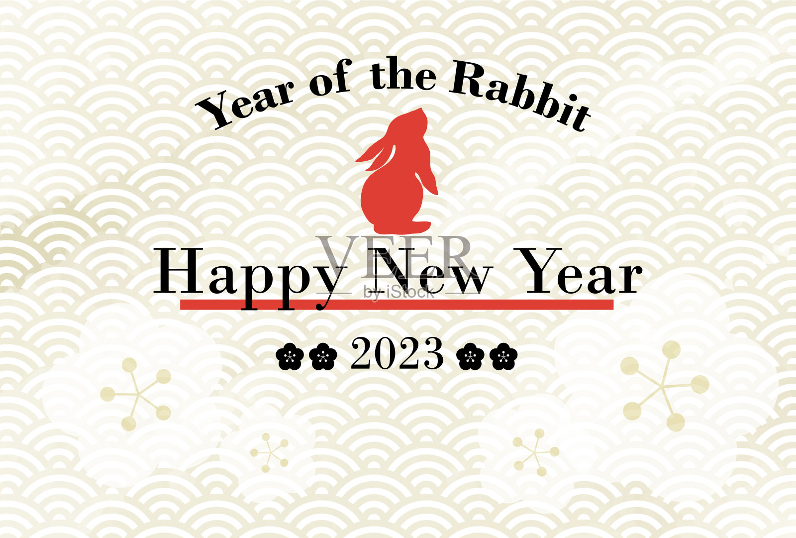 新年卡片宇垣洋子日本风格2023设计元素图片