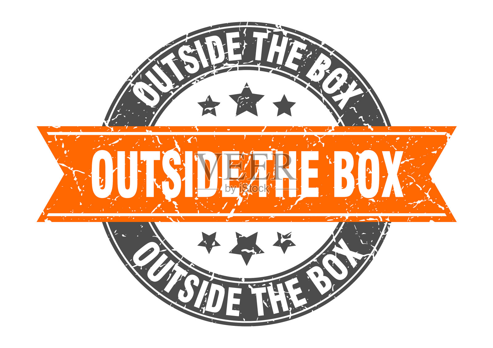 外面盒圆邮票带标签标志插画图片素材