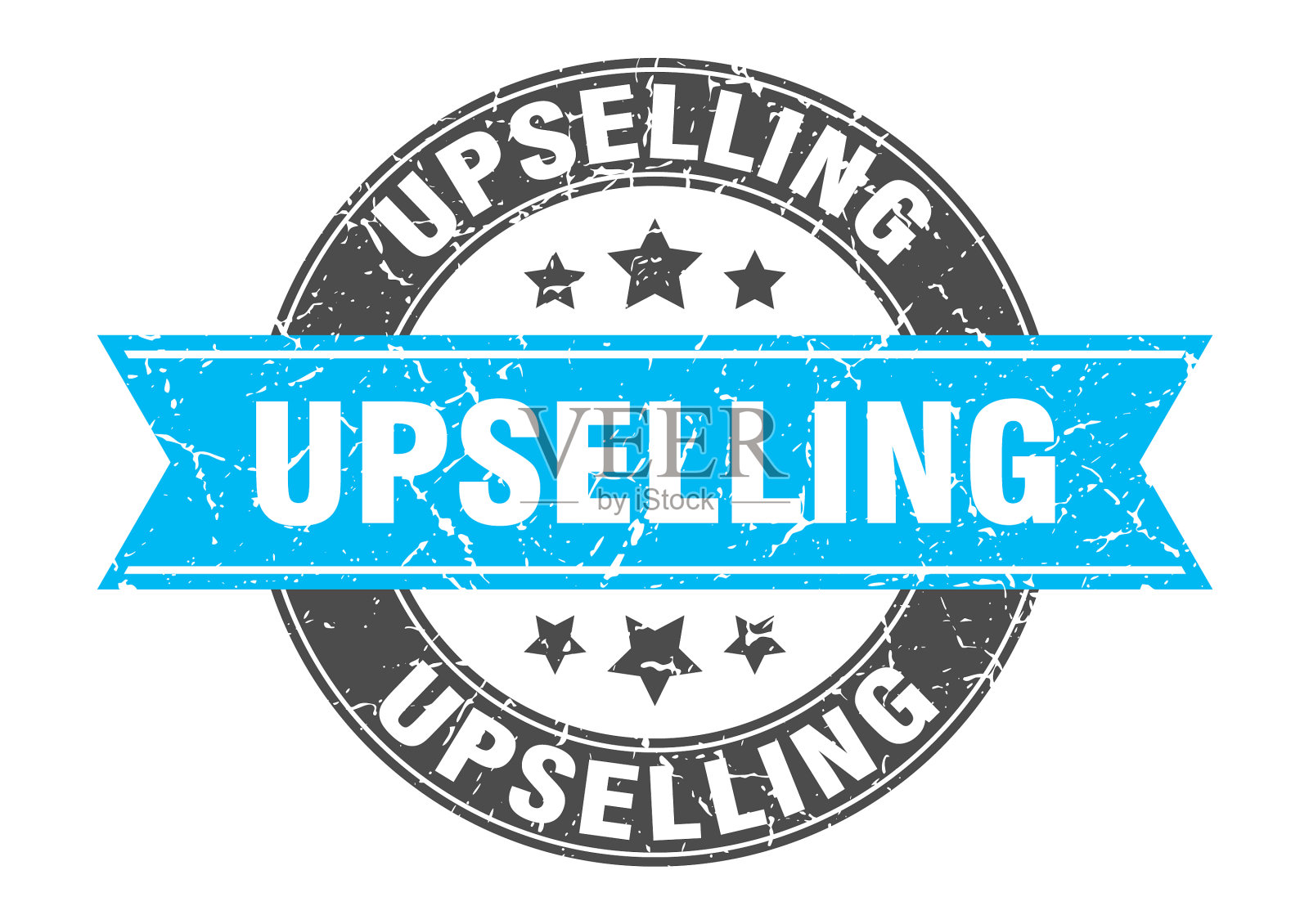 带缎带标签的圆形邮票设计元素图片