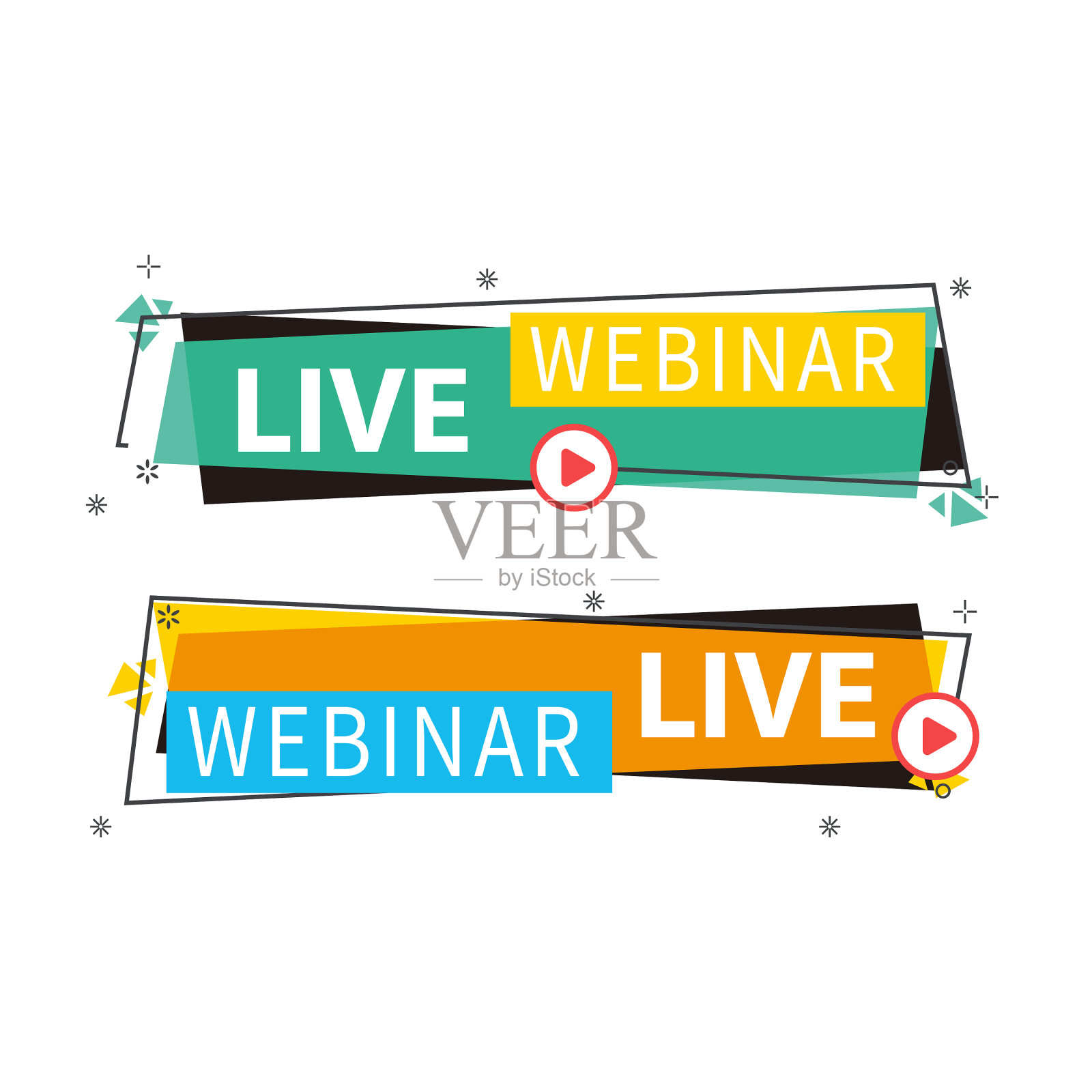 现场研讨会按钮插画图片素材