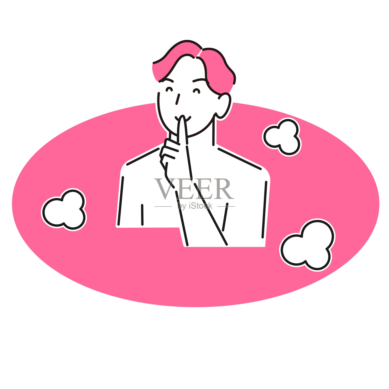 年轻人静静地沐浴适度简单的插图向量年轻人静静地沐浴适度简单的插图。向量。插画图片素材