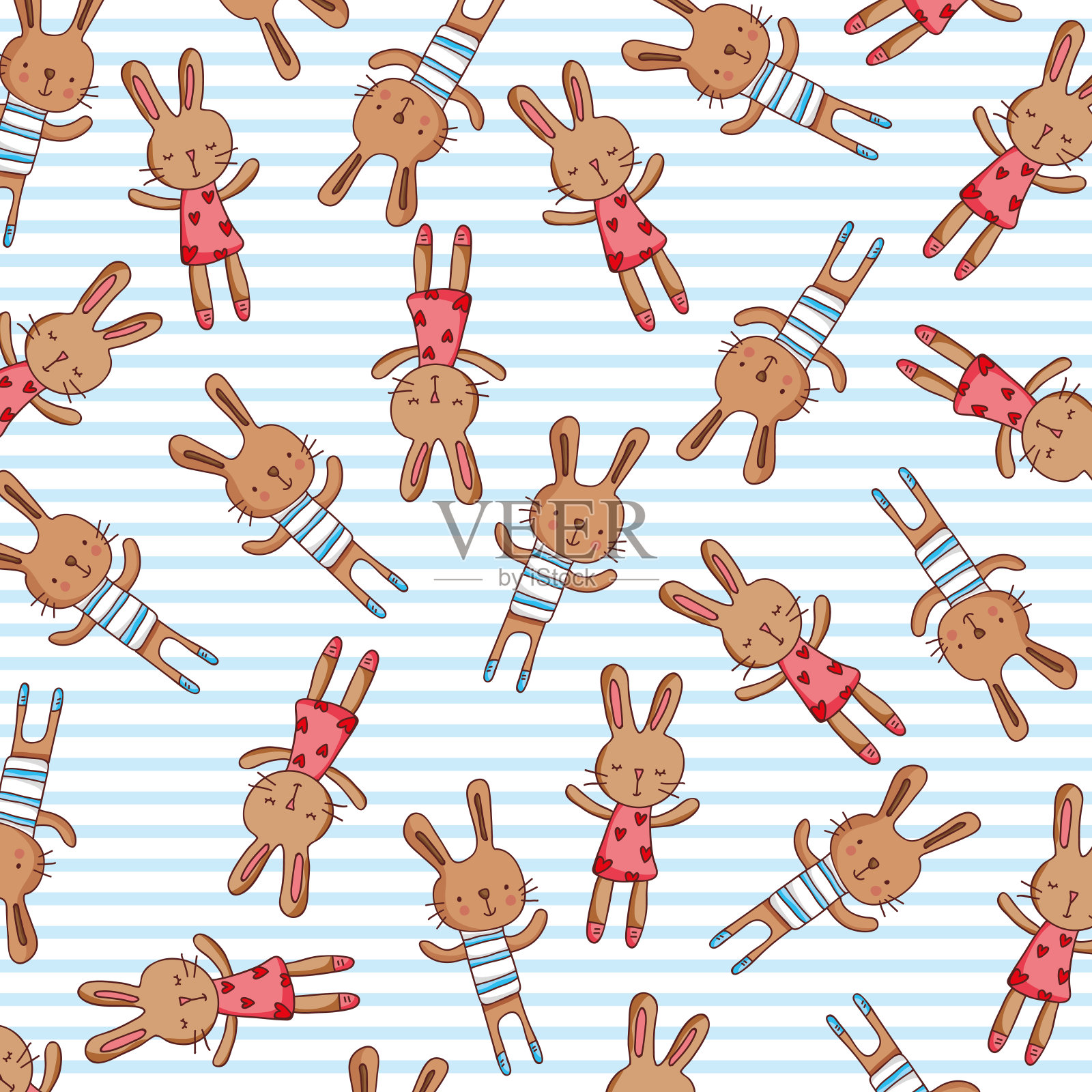 兔子图案背景设计元素图片