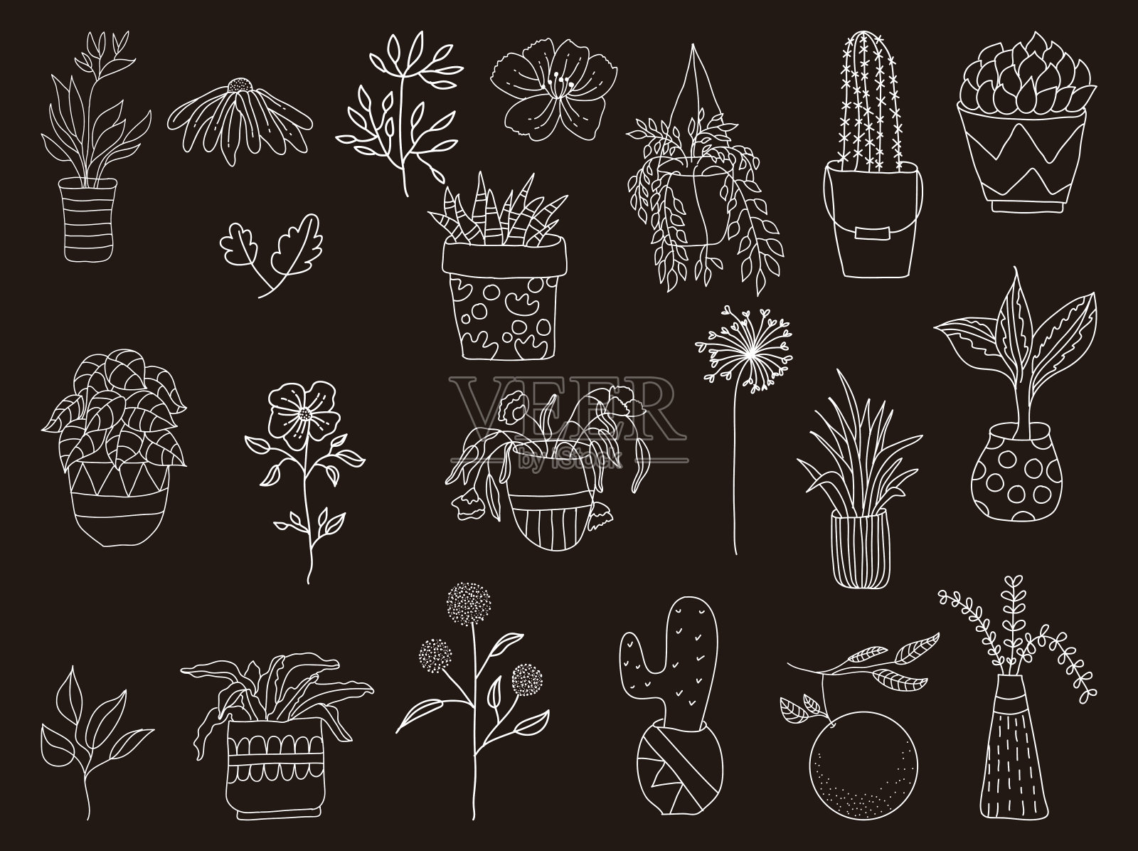 花盆插画图片素材