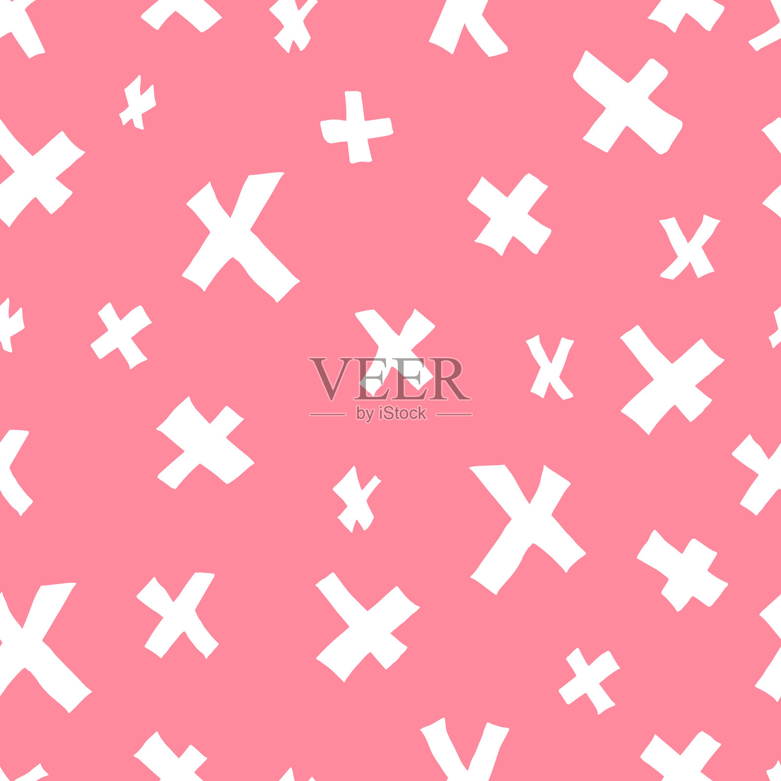矢量无缝简单的X图案对比背景。用于纸张，织物，纺织品，壁纸，背景。插画图片素材