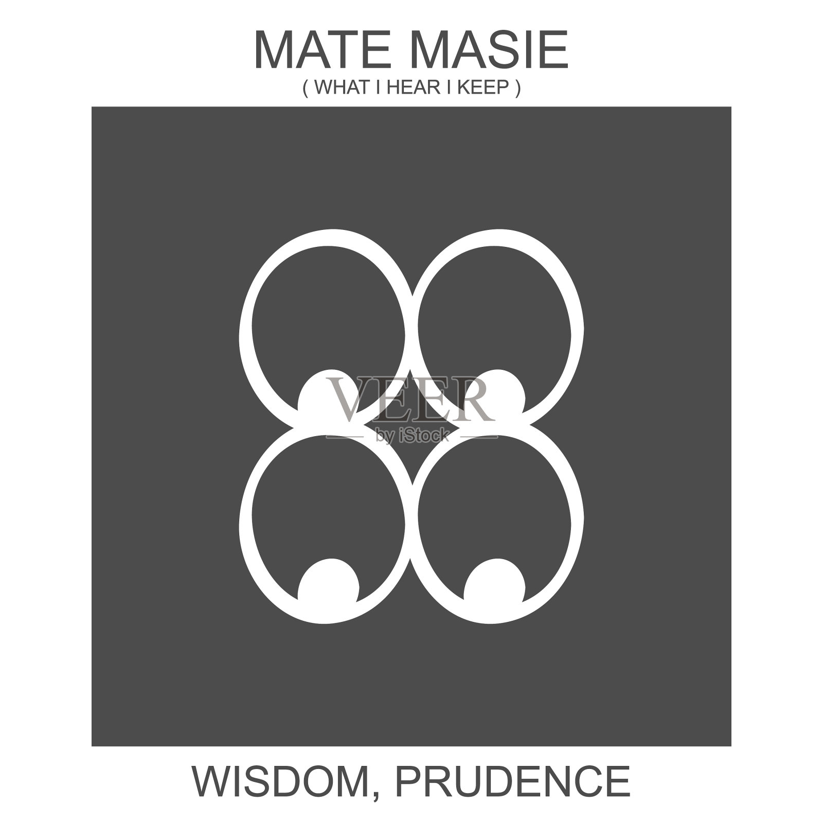 图标与非洲adinkra符号mate masie插画图片素材