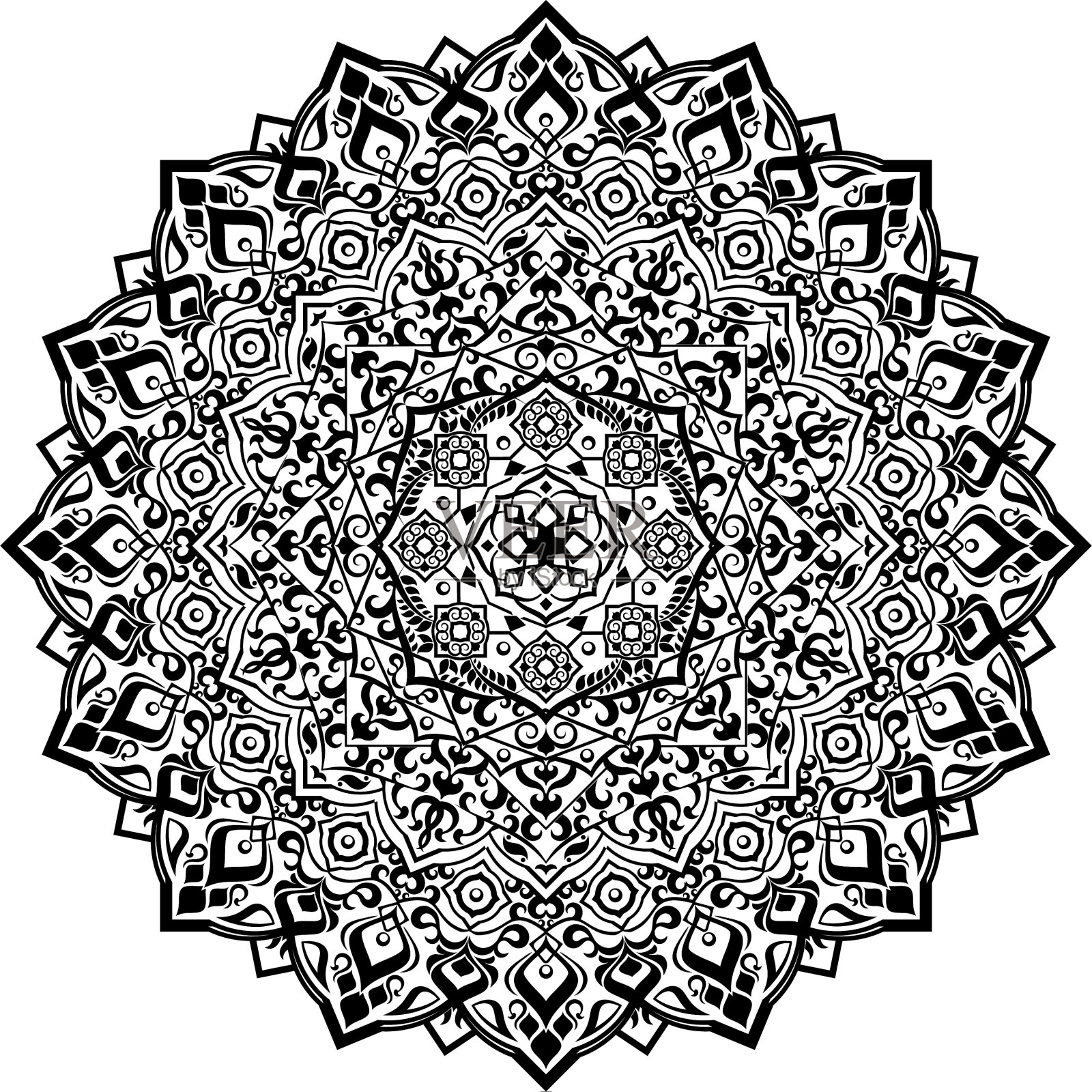 曼荼罗插画图片素材