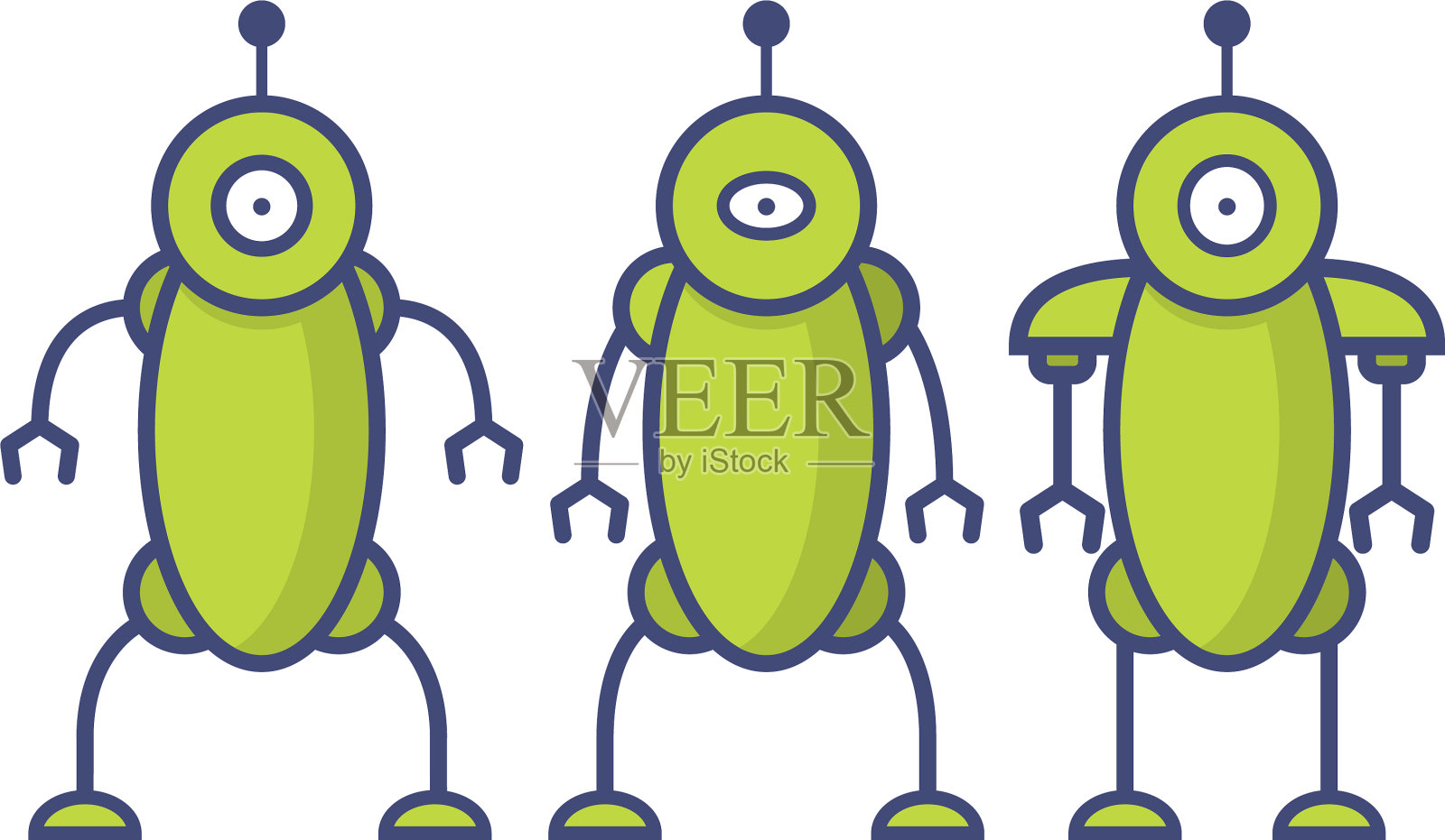 机器人在卡通风格的虚拟助手上插画图片素材