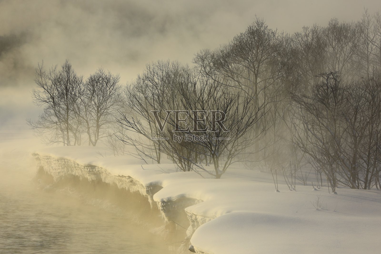 岩手县的雪景照片摄影图片