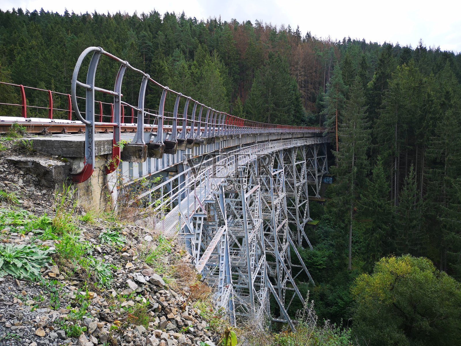 图林根森林铁路Ziemestalbrücke (Thüringer Wald德语)照片摄影图片